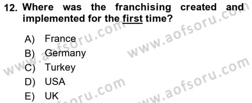 Turkish Economy Dersi 2021 - 2022 Yılı Yaz Okulu Sınav Soruları 12. Soru