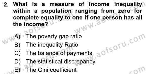 Turkish Economy Dersi 2021 - 2022 Yılı Yaz Okulu Sınav Soruları 2. Soru
