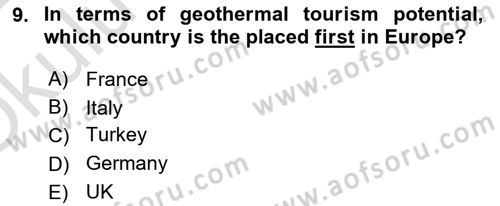 Turkish Economy Dersi 2021 - 2022 Yılı Yaz Okulu Sınav Soruları 9. Soru