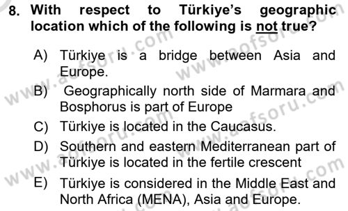Turkish Economy Dersi 2022 - 2023 Yılı Yaz Okulu Sınav Soruları 8. Soru