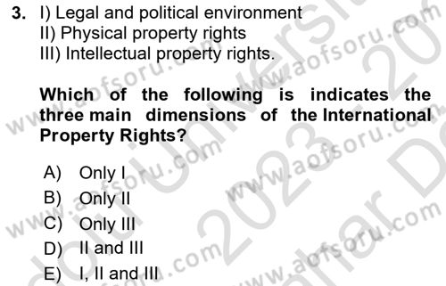 Turkish Economy Dersi 2023 - 2024 Yılı (Vize) Ara Sınav Soruları 3. Soru