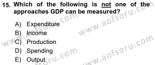 Turkish Economy Dersi 2023 - 2024 Yılı (Final) Dönem Sonu Sınav Soruları 15. Soru