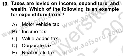 Turkish Economy Dersi 2023 - 2024 Yılı Yaz Okulu Sınav Soruları 10. Soru