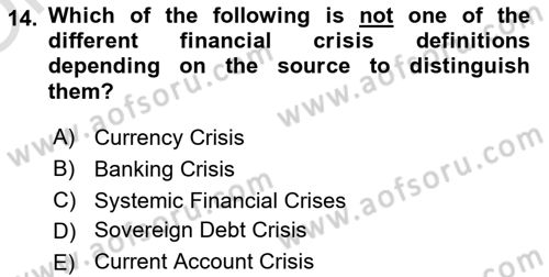 Turkish Economy Dersi 2023 - 2024 Yılı Yaz Okulu Sınav Soruları 14. Soru