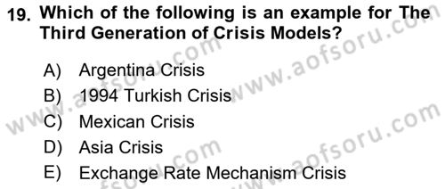Turkish Economy Dersi 2023 - 2024 Yılı Yaz Okulu Sınav Soruları 19. Soru