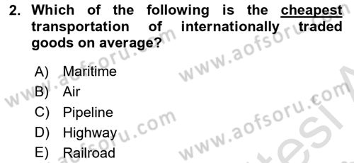Turkish Economy Dersi 2023 - 2024 Yılı Yaz Okulu Sınav Soruları 2. Soru