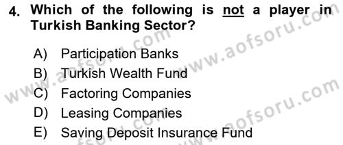 Turkish Economy Dersi 2023 - 2024 Yılı Yaz Okulu Sınav Soruları 4. Soru
