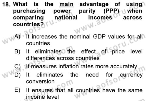 Turkish Economy Dersi 2024 - 2025 Yılı (Vize) Ara Sınav Soruları 18. Soru