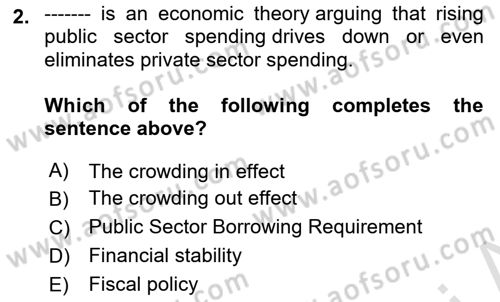 Turkish Economy Dersi 2024 - 2025 Yılı (Vize) Ara Sınav Soruları 2. Soru