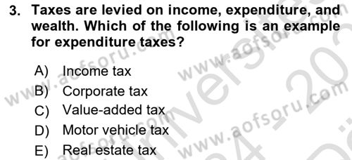Turkish Economy Dersi 2024 - 2025 Yılı (Vize) Ara Sınav Soruları 3. Soru