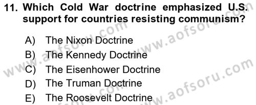 The European Union and Global Politics Dersi 2023 - 2024 Yılı (Final) Dönem Sonu Sınav Soruları 11. Soru