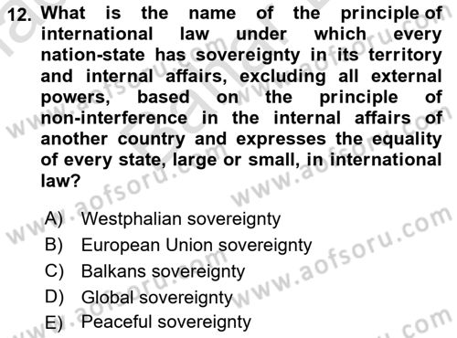 The Balkans Dersi 2021 - 2022 Yılı (Final) Dönem Sonu Sınav Soruları 12. Soru