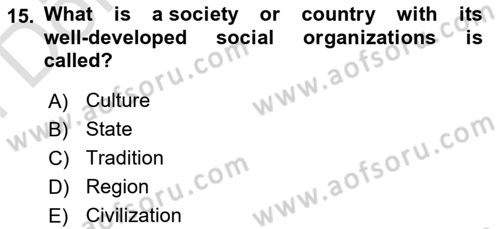 The Balkans Dersi 2021 - 2022 Yılı (Final) Dönem Sonu Sınav Soruları 15. Soru