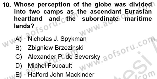 The Balkans Dersi 2022 - 2023 Yılı Yaz Okulu Sınav Soruları 10. Soru