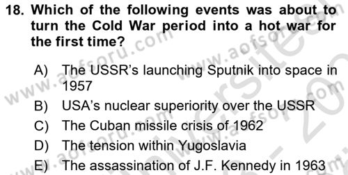 The Balkans Dersi 2023 - 2024 Yılı (Vize) Ara Sınav Soruları 18. Soru