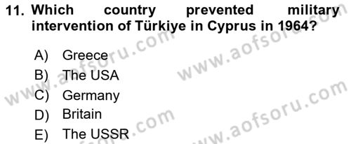 The Balkans Dersi 2023 - 2024 Yılı (Final) Dönem Sonu Sınav Soruları 11. Soru
