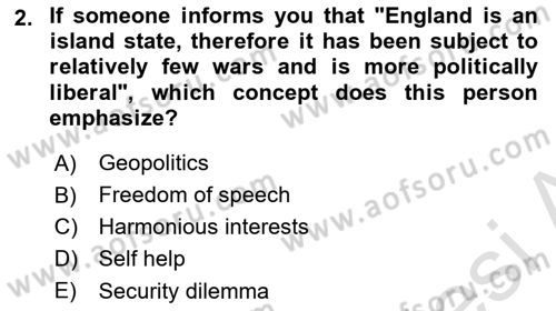 The Balkans Dersi 2023 - 2024 Yılı Yaz Okulu Sınav Soruları 2. Soru