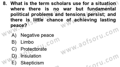 The Balkans Dersi 2023 - 2024 Yılı Yaz Okulu Sınav Soruları 8. Soru