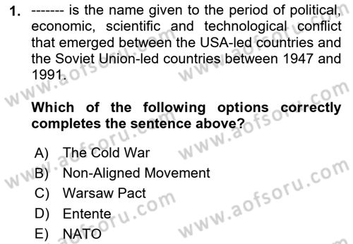 The Balkans Dersi 2024 - 2025 Yılı (Vize) Ara Sınav Soruları 1. Soru