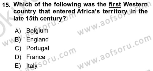 Global South And Emerging Powers Dersi 2020 - 2021 Yılı Yaz Okulu Sınav Soruları 15. Soru