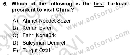 Global South And Emerging Powers Dersi 2020 - 2021 Yılı Yaz Okulu Sınav Soruları 6. Soru