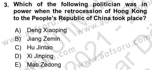 Global South And Emerging Powers Dersi 2021 - 2022 Yılı (Vize) Ara Sınav Soruları 3. Soru