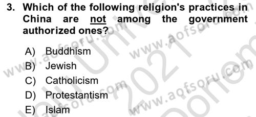 Global South And Emerging Powers Dersi 2021 - 2022 Yılı (Final) Dönem Sonu Sınav Soruları 3. Soru