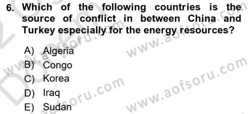 Global South And Emerging Powers Dersi 2021 - 2022 Yılı (Final) Dönem Sonu Sınav Soruları 6. Soru