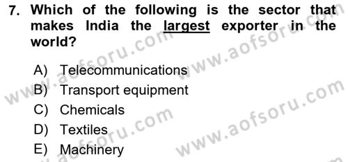Global South And Emerging Powers Dersi 2021 - 2022 Yılı (Final) Dönem Sonu Sınav Soruları 7. Soru