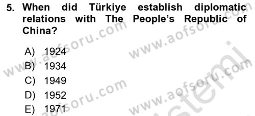 Global South And Emerging Powers Dersi 2022 - 2023 Yılı Yaz Okulu Sınav Soruları 5. Soru
