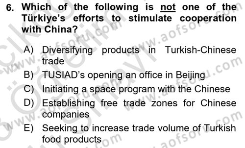 Global South And Emerging Powers Dersi 2022 - 2023 Yılı Yaz Okulu Sınav Soruları 6. Soru