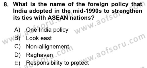 Global South And Emerging Powers Dersi 2022 - 2023 Yılı Yaz Okulu Sınav Soruları 8. Soru