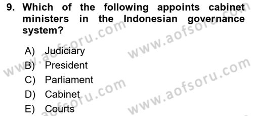 Global South And Emerging Powers Dersi 2022 - 2023 Yılı Yaz Okulu Sınav Soruları 9. Soru