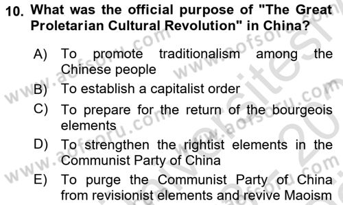 Global South And Emerging Powers Dersi 2023 - 2024 Yılı (Vize) Ara Sınav Soruları 10. Soru