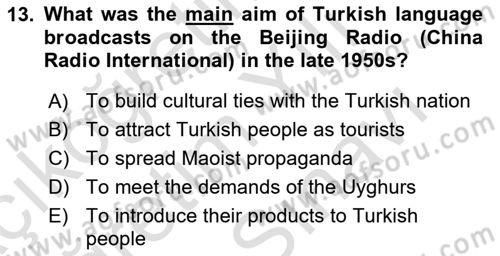Global South And Emerging Powers Dersi 2023 - 2024 Yılı (Vize) Ara Sınav Soruları 13. Soru