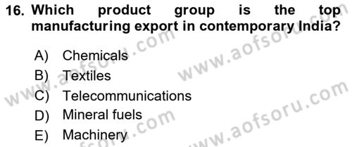 Global South And Emerging Powers Dersi 2023 - 2024 Yılı (Vize) Ara Sınav Soruları 16. Soru