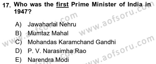 Global South And Emerging Powers Dersi 2023 - 2024 Yılı (Vize) Ara Sınav Soruları 17. Soru