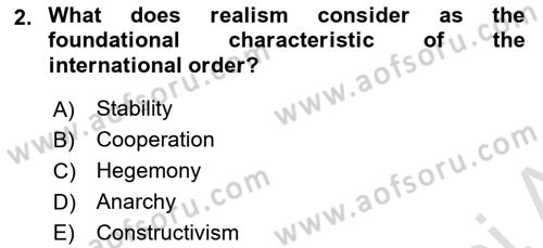 Global South And Emerging Powers Dersi 2023 - 2024 Yılı (Vize) Ara Sınav Soruları 2. Soru