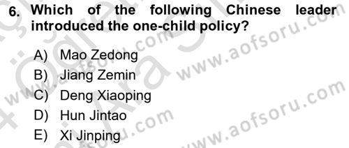 Global South And Emerging Powers Dersi 2023 - 2024 Yılı (Vize) Ara Sınav Soruları 6. Soru