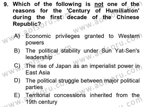 Global South And Emerging Powers Dersi 2023 - 2024 Yılı (Vize) Ara Sınav Soruları 9. Soru