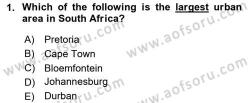 Global South And Emerging Powers Dersi 2023 - 2024 Yılı (Final) Dönem Sonu Sınav Soruları 1. Soru