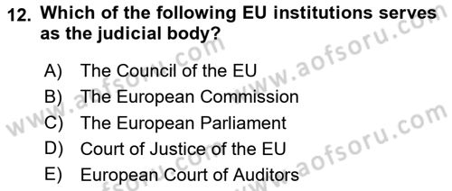 Global Political Economy Dersi 2020 - 2021 Yılı Yaz Okulu Sınav Soruları 12. Soru