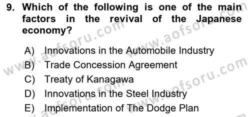 Global Political Economy Dersi 2020 - 2021 Yılı Yaz Okulu Sınav Soruları 9. Soru