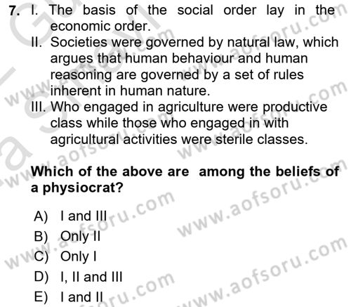 Global Political Economy Dersi 2021 - 2022 Yılı (Vize) Ara Sınav Soruları 7. Soru