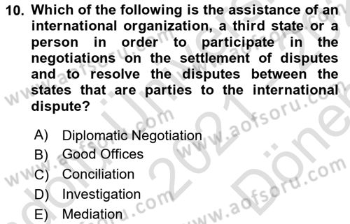 Global Political Economy Dersi 2021 - 2022 Yılı (Final) Dönem Sonu Sınav Soruları 10. Soru