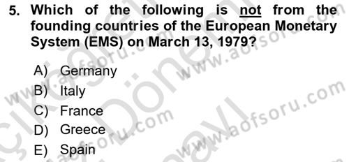 Global Political Economy Dersi 2021 - 2022 Yılı (Final) Dönem Sonu Sınav Soruları 5. Soru
