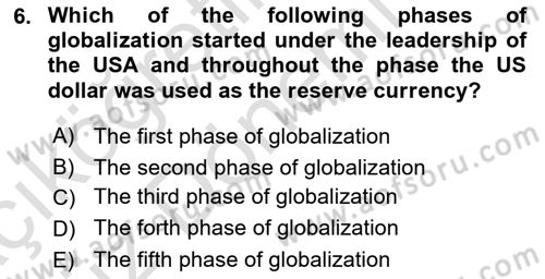 Global Political Economy Dersi 2022 - 2023 Yılı (Vize) Ara Sınav Soruları 6. Soru