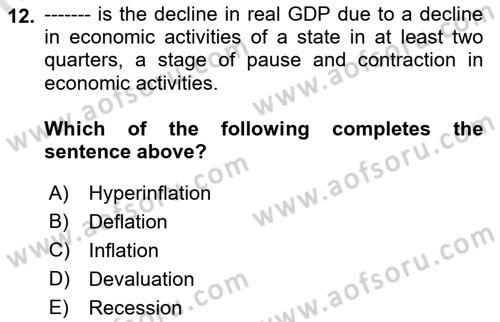 Global Political Economy Dersi 2022 - 2023 Yılı (Final) Dönem Sonu Sınav Soruları 12. Soru
