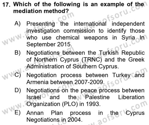 Global Political Economy Dersi 2022 - 2023 Yılı (Final) Dönem Sonu Sınav Soruları 17. Soru