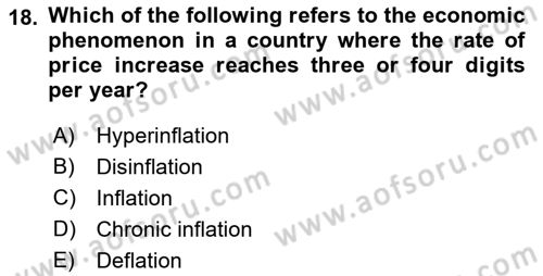 Global Political Economy Dersi 2022 - 2023 Yılı (Final) Dönem Sonu Sınav Soruları 18. Soru